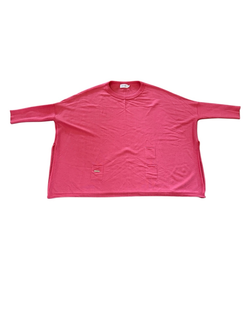 MERSEA Catalina Traveler Knit Sweater Pink O/S Oversized Crewneck Pullover